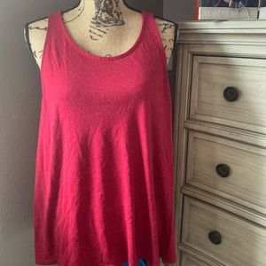Gap Red Sparkly Sleeveless Top